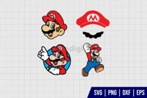 Super Mario Head SVG