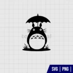 Totoro With Umbrella SVG