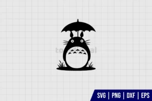 Totoro With Umbrella SVG