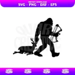 bigfoot hunting deer svg cricut