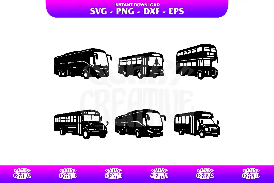 bus vector svg bundle Bus Vector SVG Bundle - Image 1