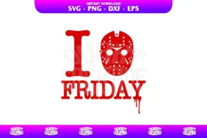 i love friday jason voorhees svg