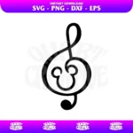 mickey head music note svg cricut
