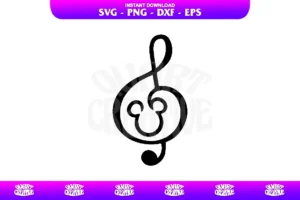 mickey head music note svg cricut