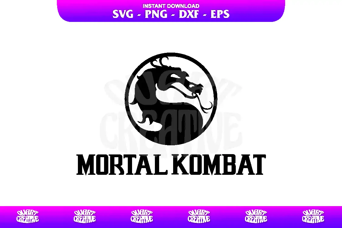 mortal kombat logo svg cricut cut file Mortal Kombat Logo SVG Cricut Cut File - Image 1