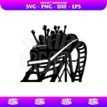 Roller Coaster Silhouette SVG Cricut
