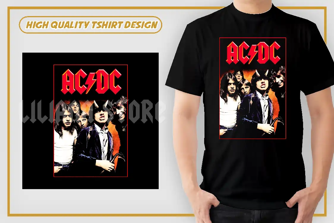 ACDC Band PNG for DTF Raster ACDC Band PNG For DTF Raster - Image 1