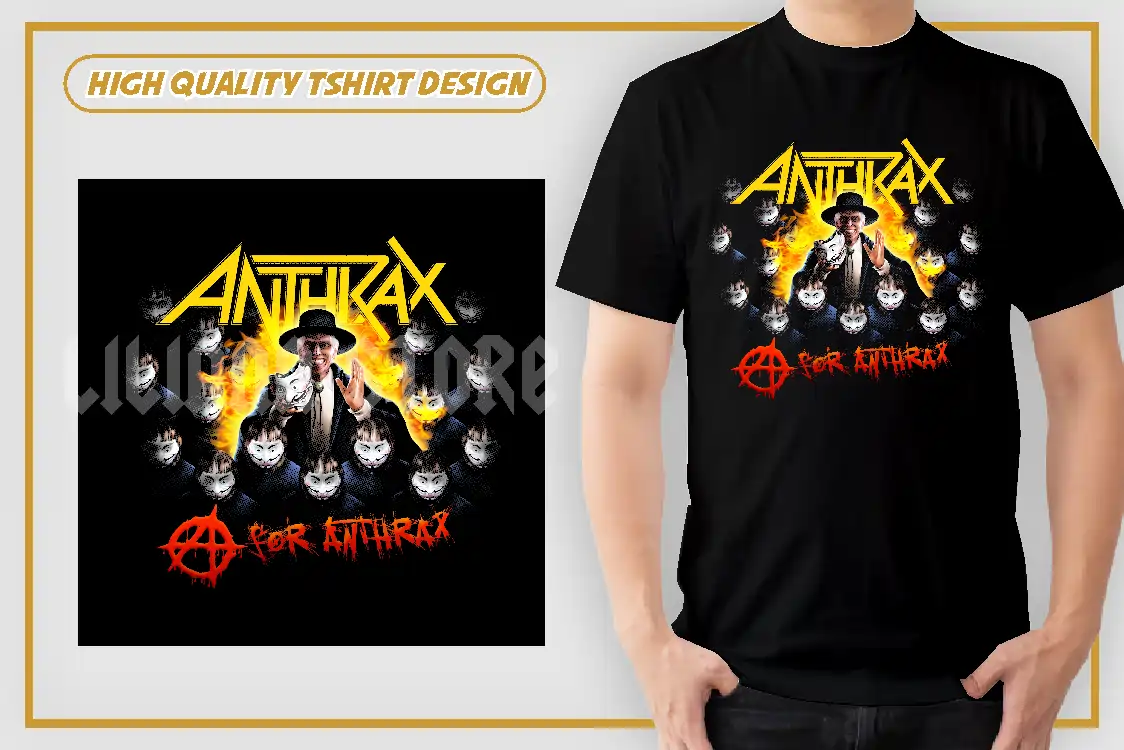 Anthrax Band PNG for DTF Tshirt Design Anthrax Band PNG for DTF Tshirt Design - Image 1