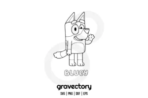 Bluey Outline SVG Free