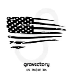 Distressed American Flag SVG Free