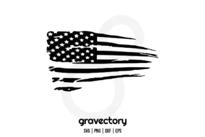 Distressed American Flag SVG Free