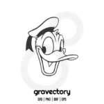 Donald Duck Face SVG Free