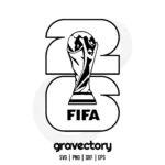 FIFA WORLD CUP 2026 Logo Black SVG Free
