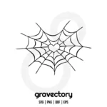 Heart Spiderweb SVG Free