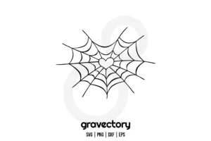Heart Spiderweb SVG Free