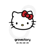 Hello Kitty Face SVG Free