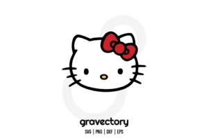 Hello Kitty Face SVG Free