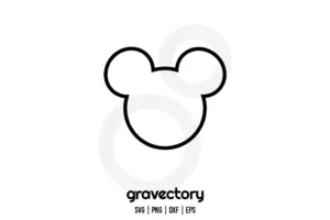 Mickey Head Outline SVG Free