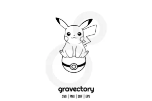 Pikachu Outline SVG Free