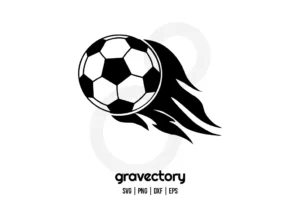 Soccer Ball Flame SVG Free