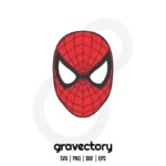 Spiderman Face SVG Free