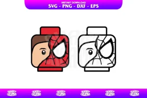 Spidey Lego Head SVG Cricut