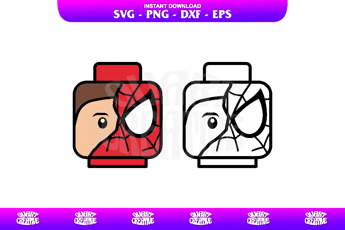 Spidey Lego Head SVG Cricut Spidey Lego Head SVG Cricut