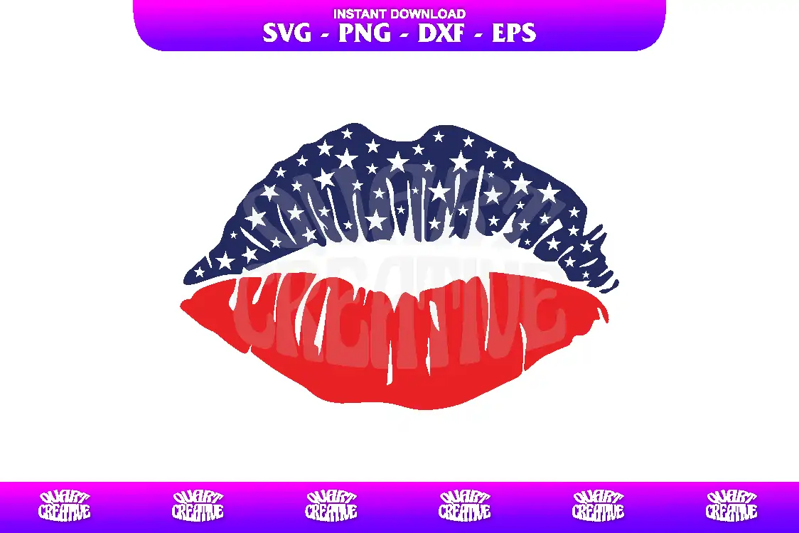 american lips svg cut file american lips svg cut file