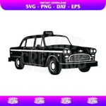 Classic Taxi SVG Cut File