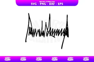 donald trump signature svg cut file