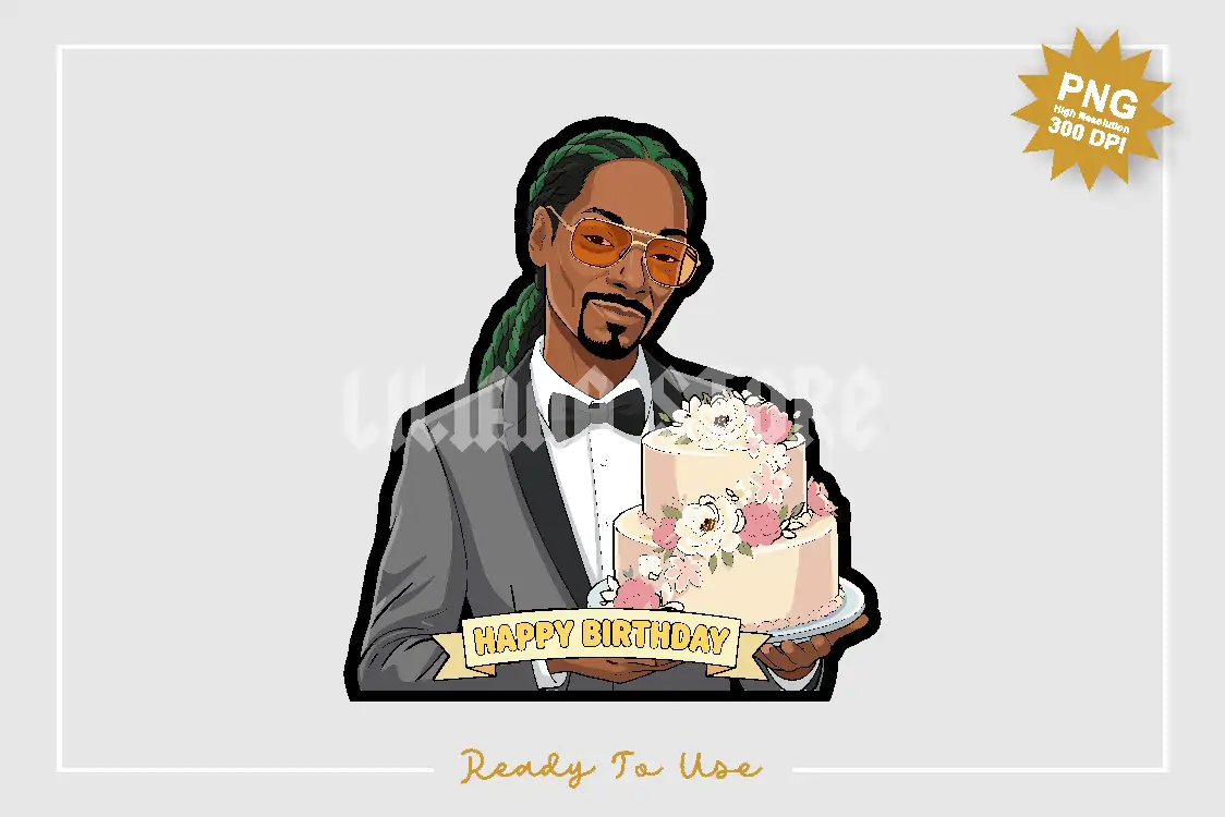 snoop dog birthday cake topper png transparent Snoop Dog Birthday Cake Topper PNG Transparent - Image 1