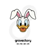 Donald Duck Easter Bunny SVG Free
