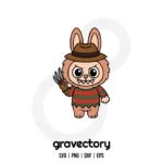 Labubu Freddy Krueger SVG Free