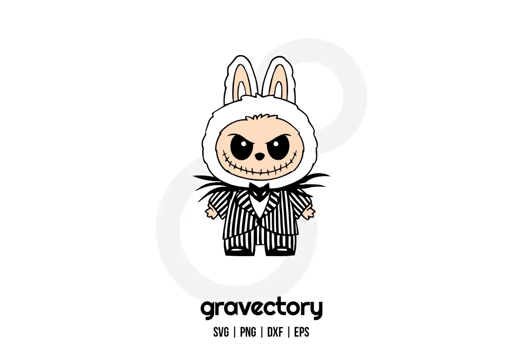 Labubu Jack Skellington SVG Free Labubu Jack Skellington SVG Free