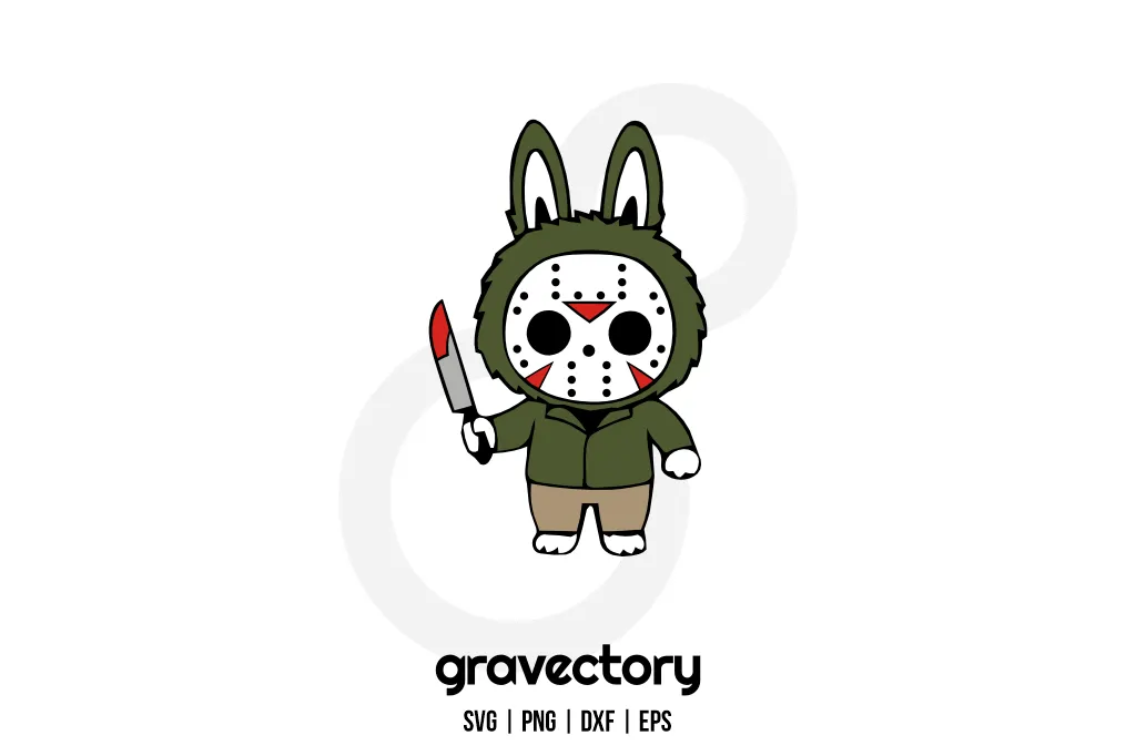 Labubu Jason Voorhees SVG Free Labubu Jason Voorhees SVG Free