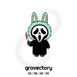 Labubu Scream SVG Free