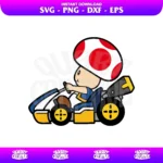 Mario Kart Toad Clipart SVG PNG