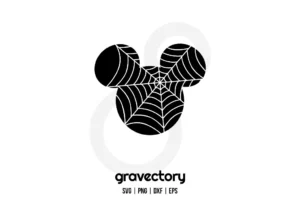 Mickey Ears Spiderweb SVG Free