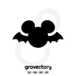 Mickey Mouse Bat SVG Free
