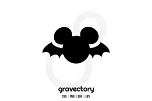 Mickey Mouse Bat SVG Free