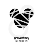 Mickey Mouse Mummy Head SVG Free