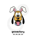 Pluto Disney Easter Bunny SVG Free