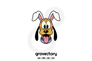 Pluto Disney Easter Bunny SVG Free