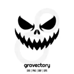 Scary Jack O Lantern Face SVG Free