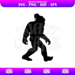 bigfoot messy bun svg cut file