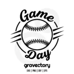 Game Day Baseball SVG Free Cut File