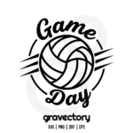 game day volley ball svg free