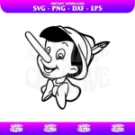 pinocchio head outline svg