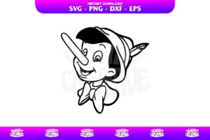 pinocchio head outline svg