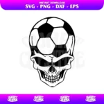 soccer skull svg cricut
